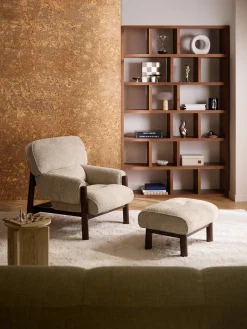 Poltrona lounge in teddy bouclé Calum