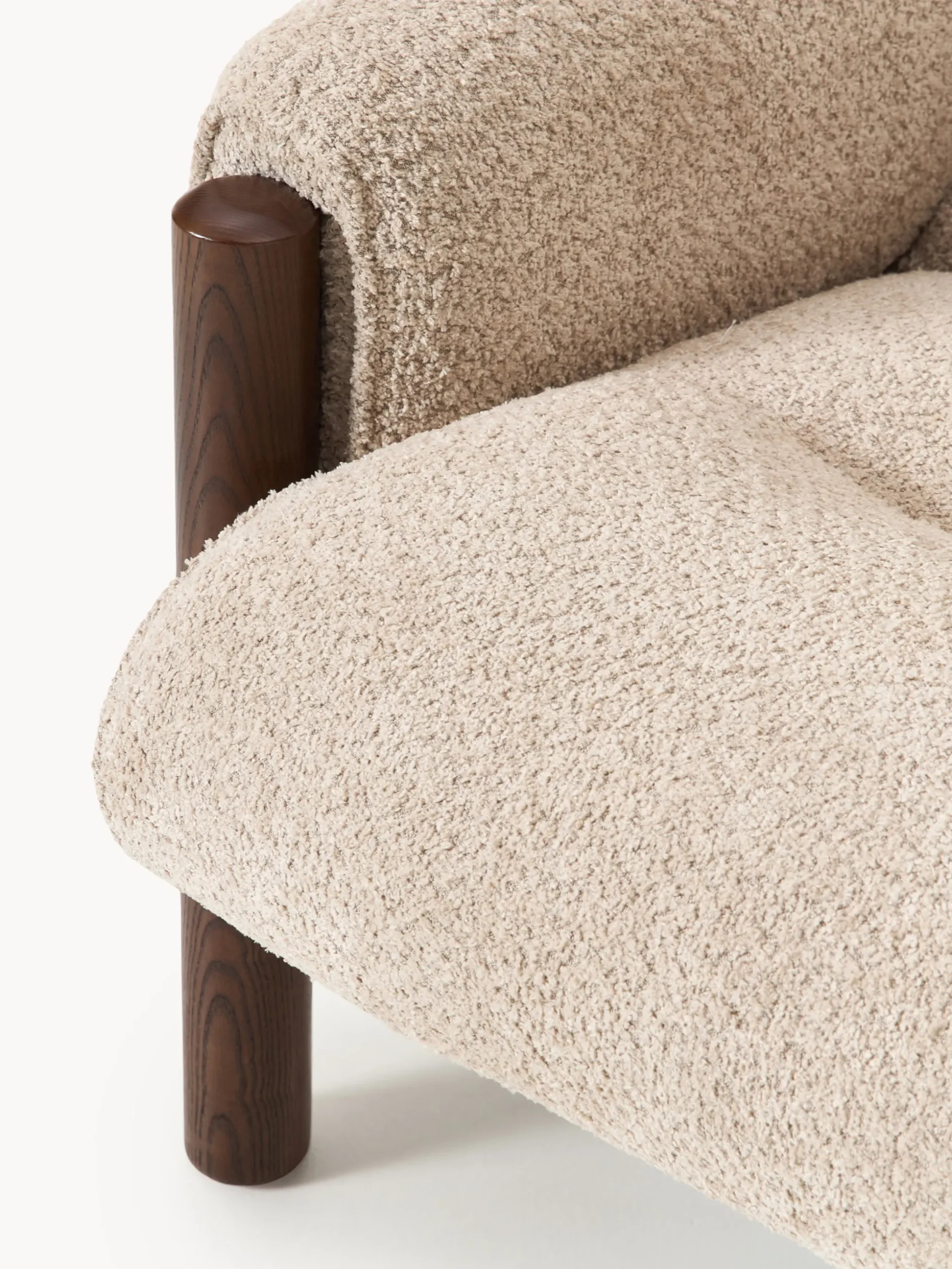 Poltrona lounge in teddy bouclé Calum