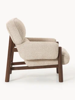 Poltrona lounge in teddy bouclé Calum