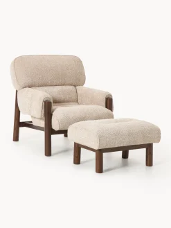 Poltrona lounge in teddy bouclé Calum