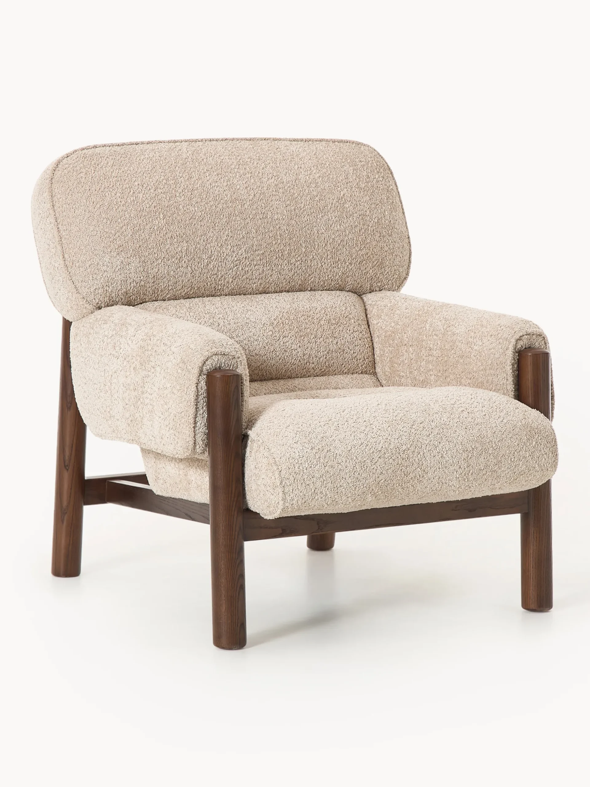 Poltrona lounge in teddy bouclé Calum