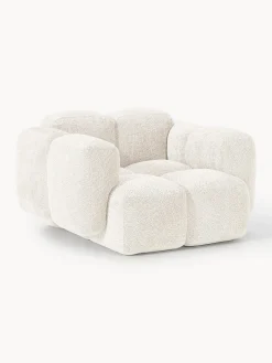Poltrona lounge in teddy-bouclé Tayla