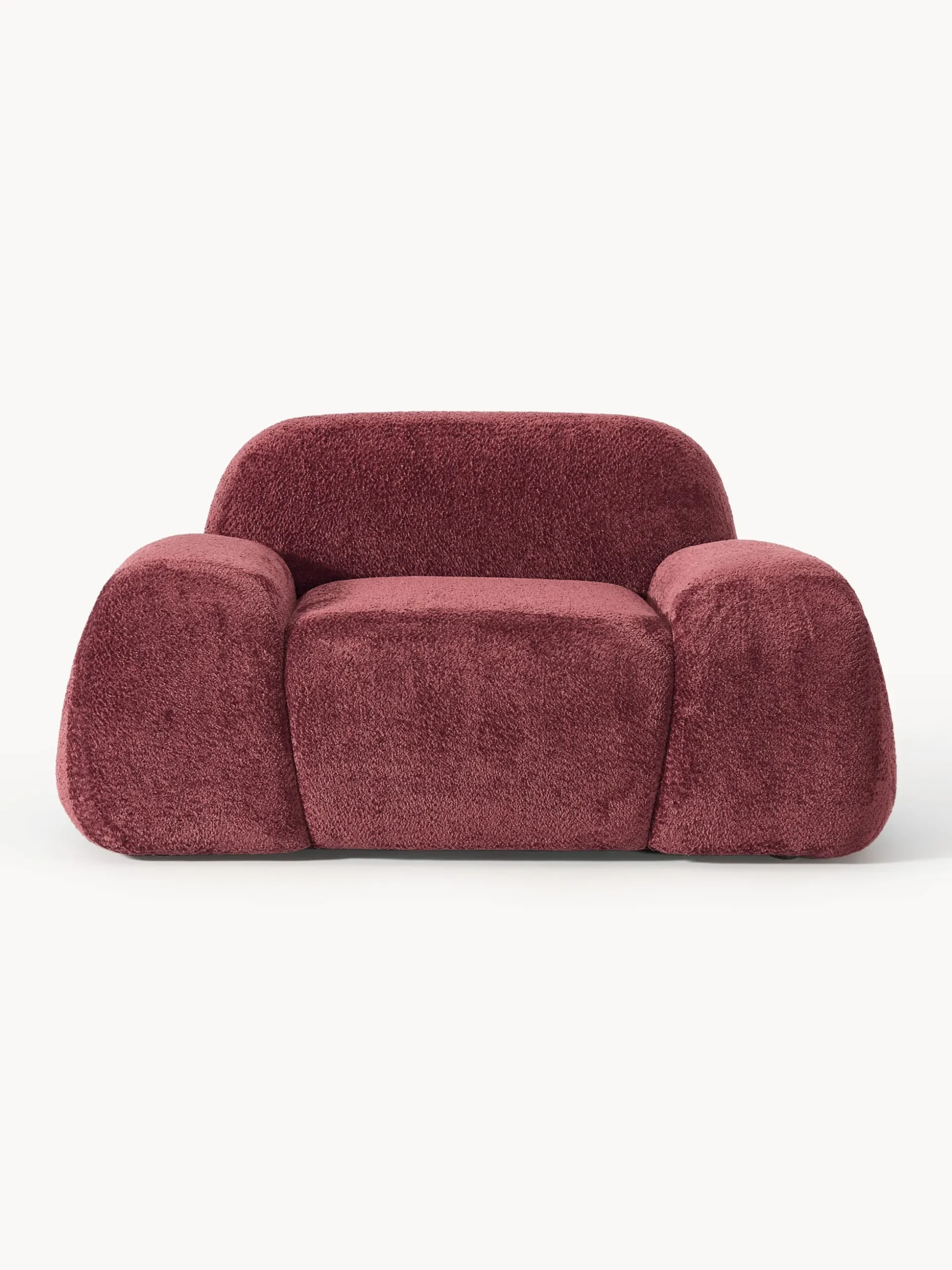 Poltrona lounge in teddy-bouclé Wolke