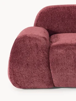 Poltrona lounge in teddy-bouclé Wolke