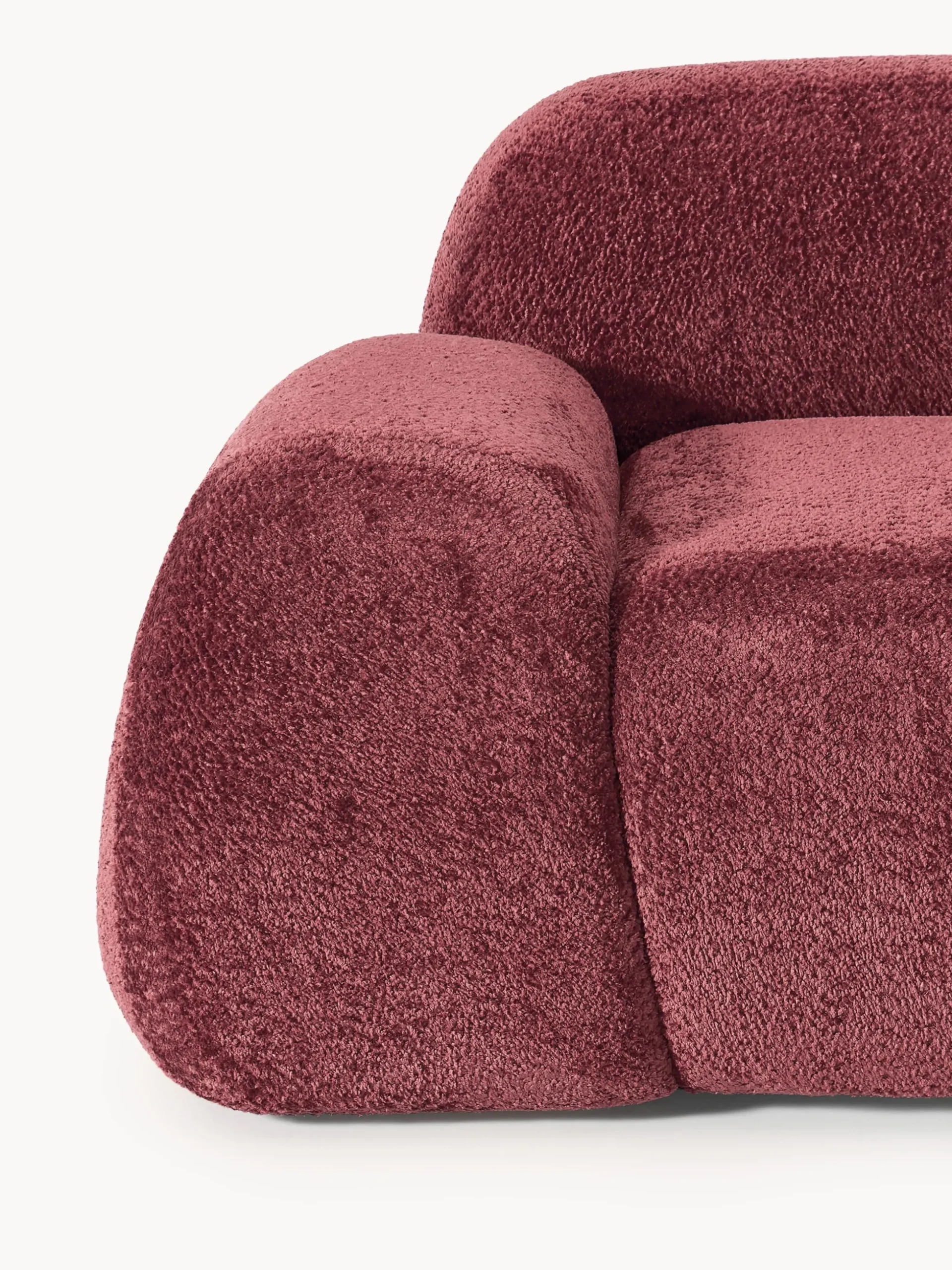 Poltrona lounge in teddy-bouclé Wolke