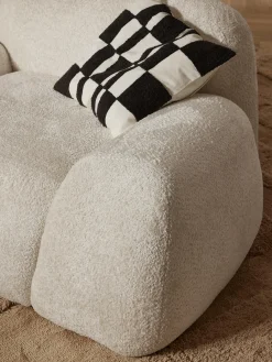 Poltrona lounge in teddy-bouclé Wolke