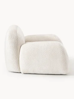 Poltrona lounge in teddy-bouclé Wolke