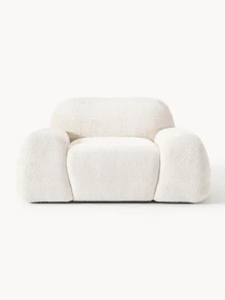Poltrona lounge in teddy-bouclé Wolke