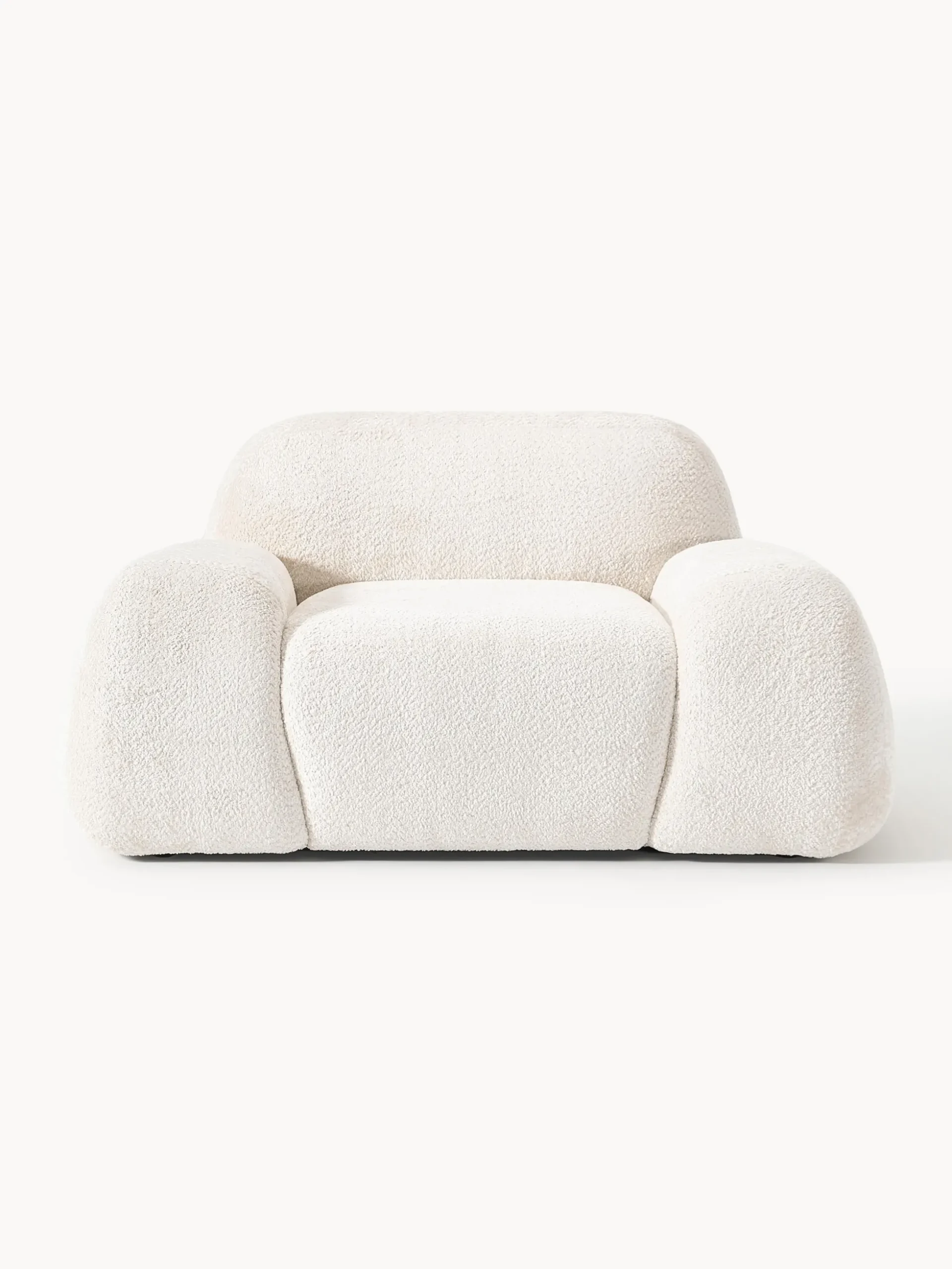 Poltrona lounge in teddy-bouclé Wolke