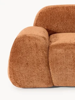 Poltrona lounge in teddy-bouclé Wolke