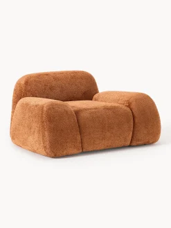 Poltrona lounge in teddy-bouclé Wolke