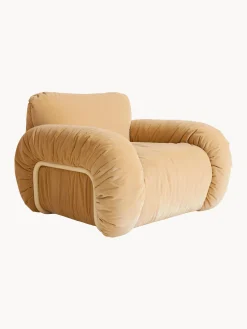 Poltrona lounge in velluto fatta a mano Arc