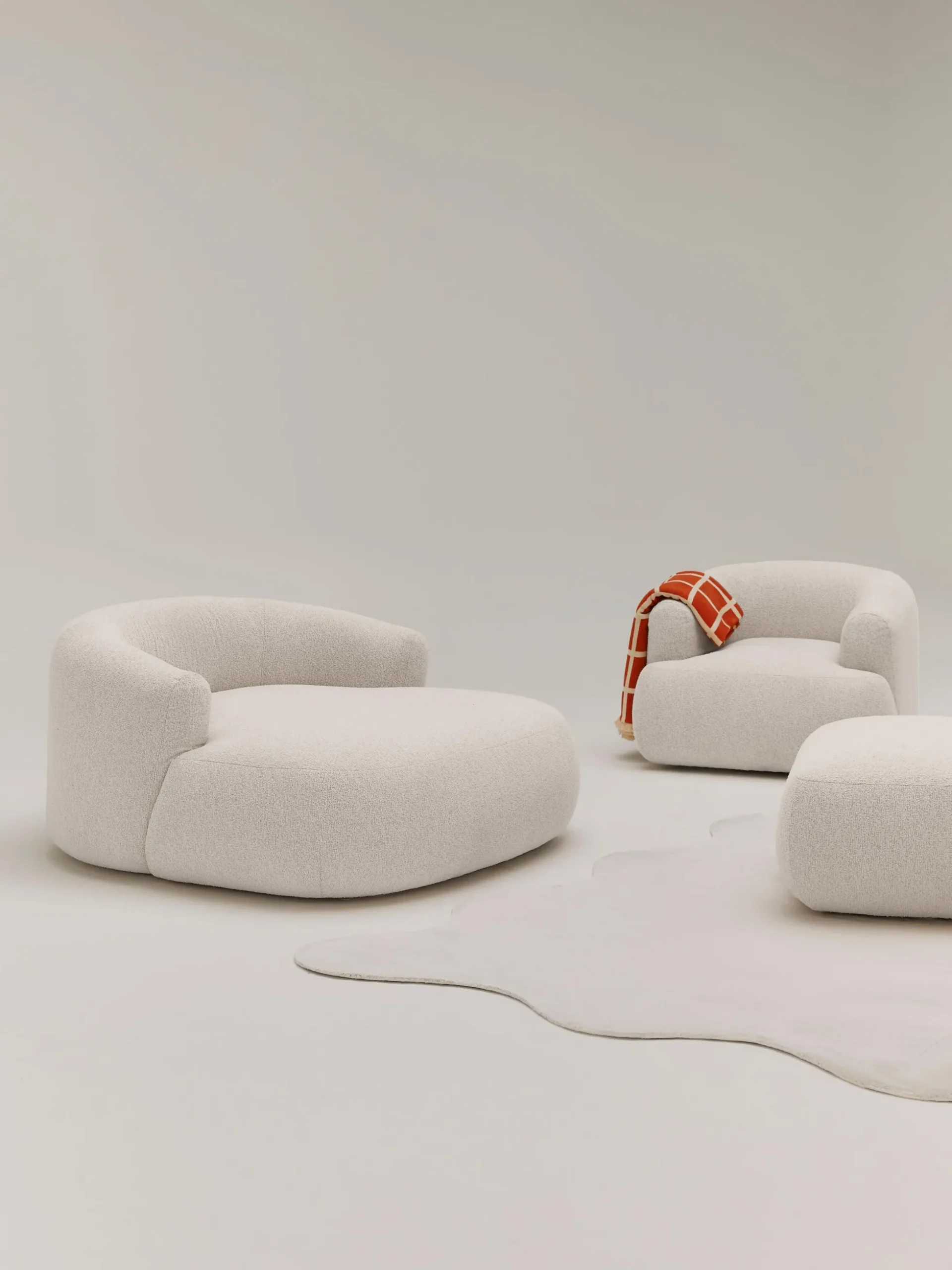 Poltrona lounge XL in bouclé Sofia