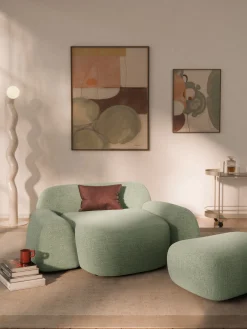 Poltrona lounge XL in bouclé Wolke