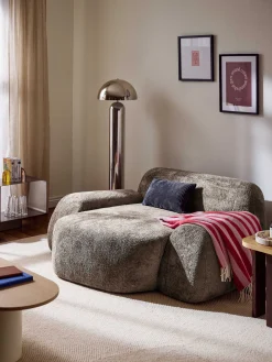 Poltrona lounge XL in teddy bouclé Wolke