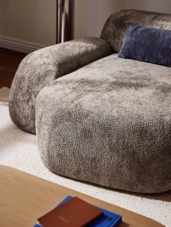 Poltrona lounge XL in teddy bouclé Wolke