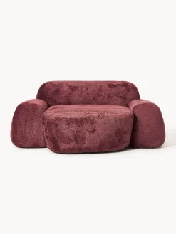 Poltrona lounge XL in teddy bouclé Wolke