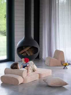 Poltrona pieghevole per bambini in velluto a coste Sugar