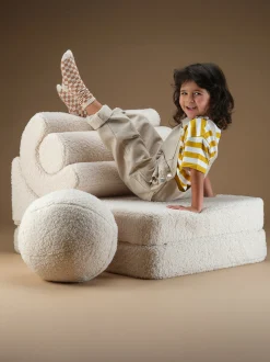 Poltrona pieghevole per bambini in teddy fatta a mano Flipster