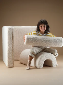 Poltrona pieghevole per bambini in teddy fatta a mano Flipster