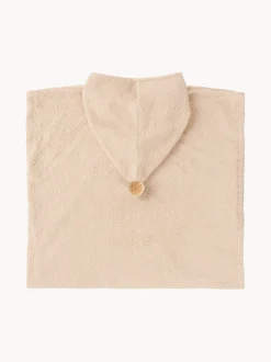 Poncho per bambini con cappuccio Latte