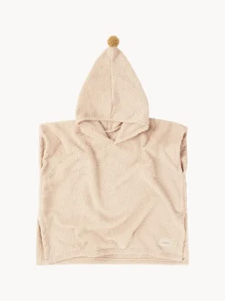 Poncho per bambini con cappuccio Latte