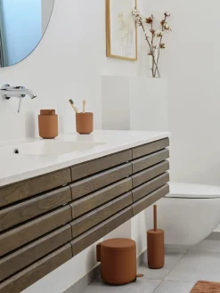 Porta spazzolino con superficie soft-touch Ume