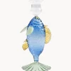 Portacandela fatto a mano in vetro borosilicato Fish