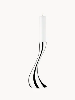 Portacandela in acciaio inossidabile Cobra, alt. 40 cm