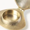 Portacandela in ottone Clam