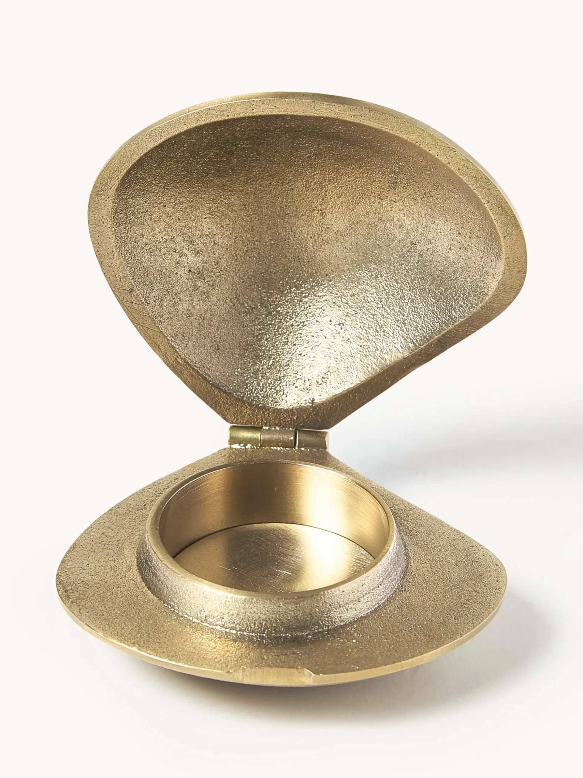 Portacandela in ottone Clam
