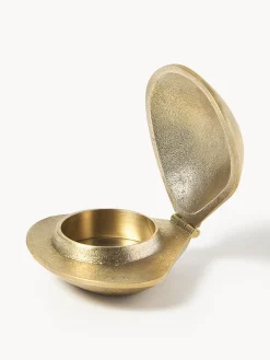 Portacandela in ottone Clam