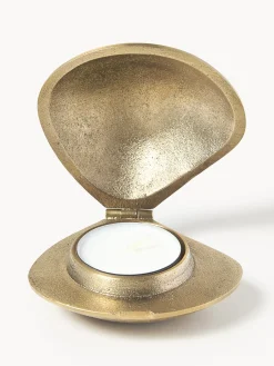 Portacandela in ottone Clam