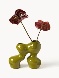 Portacandele in gres Madhuri, alt. 25 cm