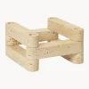 Portacandele modulare in travertino Newel