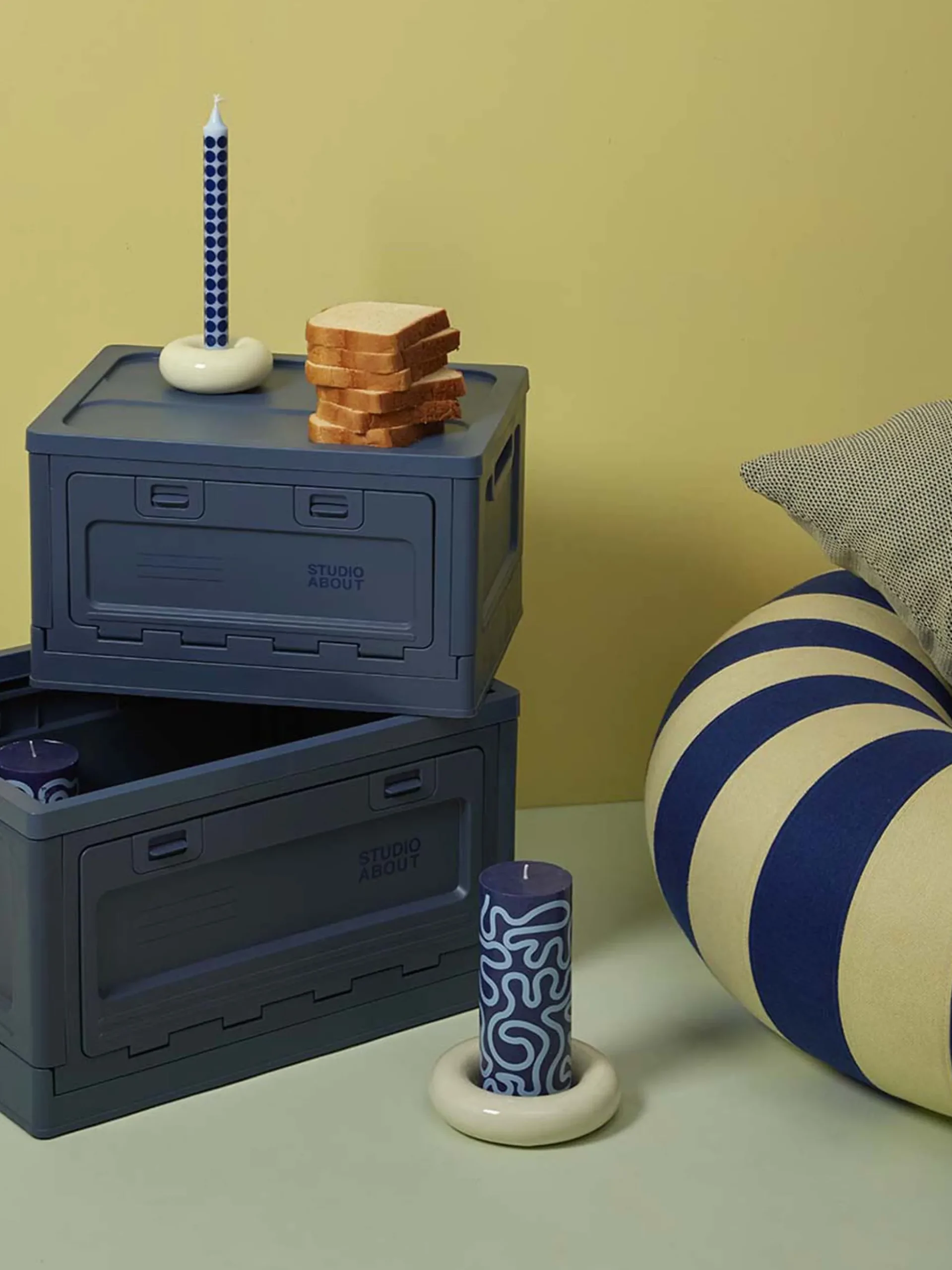 Portacandele grande in ceramica Bob