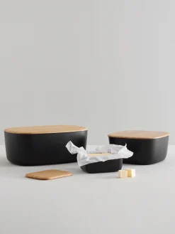 Portapane con coperchio in bambù Box It