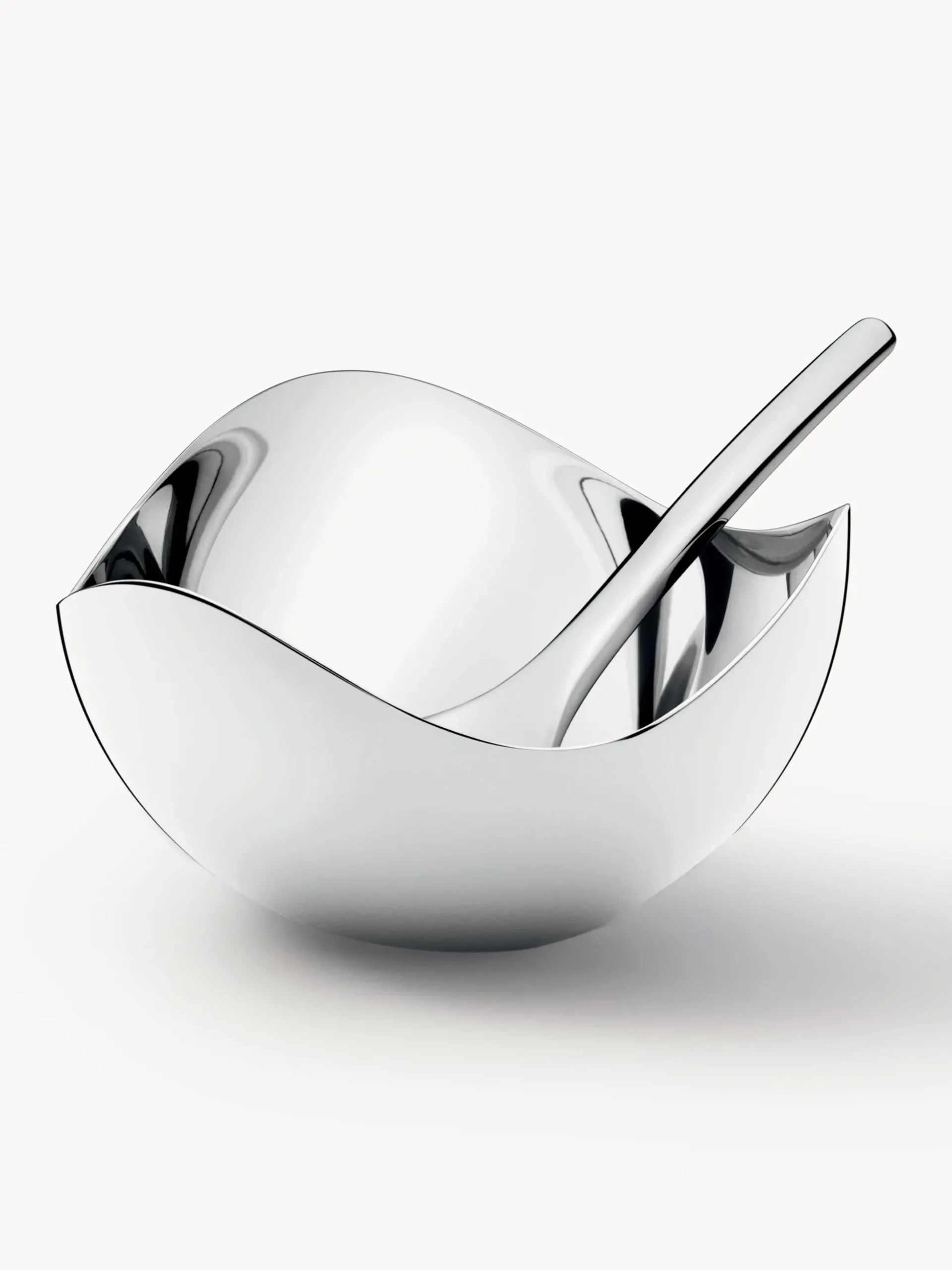 Portasale in acciaio inox con cucchiaio Bloom