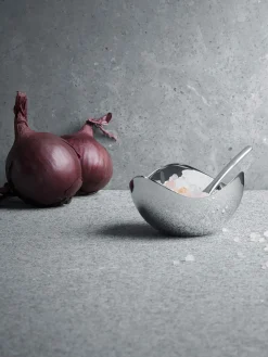 Portasale in acciaio inox con cucchiaio Bloom