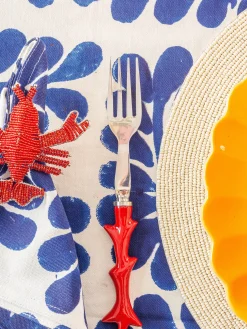 Portatovaglioli con perle di vetro Lobster 2 pz