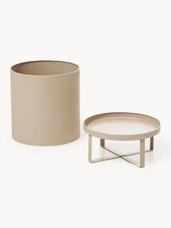 Portavaso con superficie millerighe Bau, alt. 38 cm