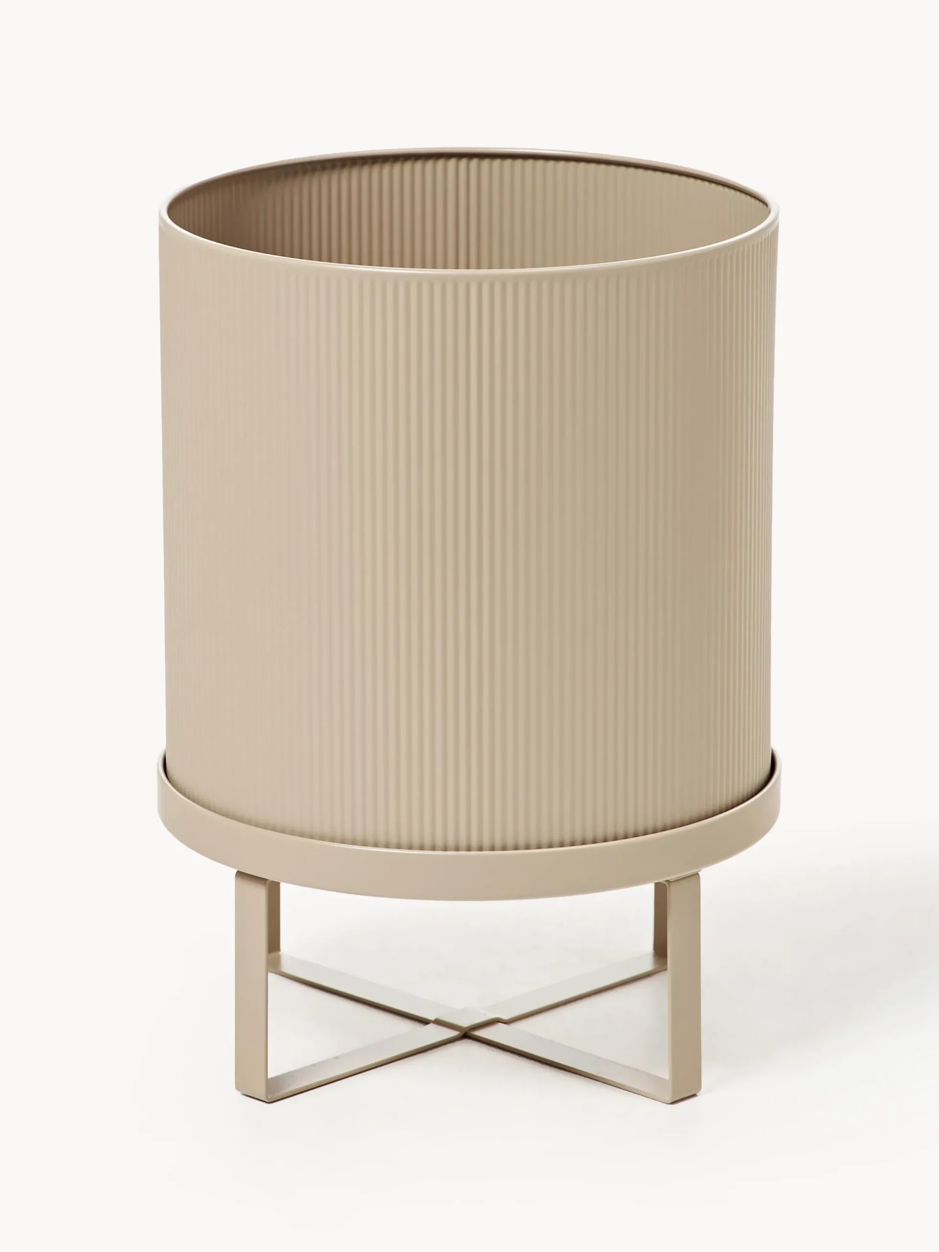 Portavaso con superficie millerighe Bau, alt. 38 cm