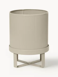 Portavaso con superficie millerighe Bau, alt. 24 cm