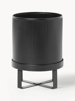 Portavaso con superficie millerighe Bau, alt. 24 cm