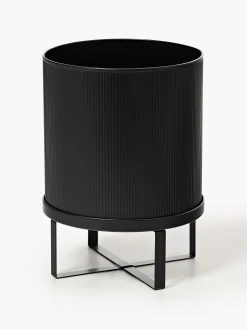 Portavaso con superficie millerighe Bau, alt. 38 cm