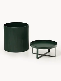 Portavaso con superficie millerighe Bau, alt. 38 cm