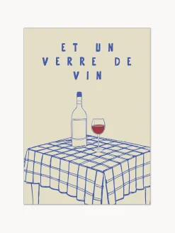 Poster Et Un Verre de Vin