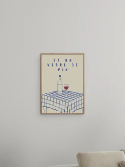 Poster Et Un Verre de Vin