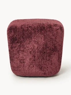 Pouf alto in teddy bouclé Wolke