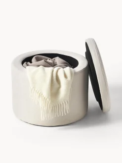 Pouf con spazio contenitore aggiuntivo Alida